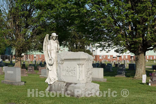Photo - Gravestones at Sunset Memorial Park in Charleston, West Virginia- Fine Art Photo Reporduction