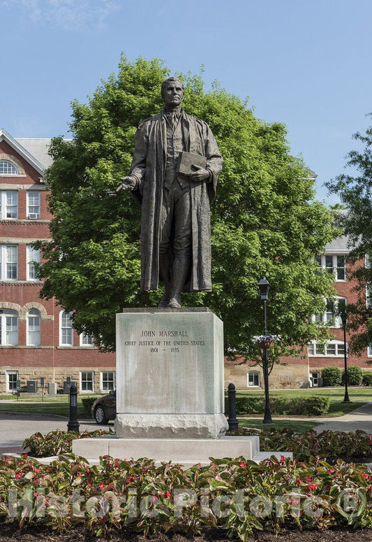 Huntington, WV Photo - Statue of U.S. Supreme Court Chief Justice John Marshall in a Plaza at Marshall University, which Takes The famed jurist's Name