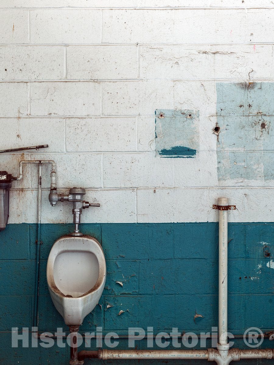 Moundsville, WV Photo - Urinal in an Older prisoner's Cell at The West Virginia State Penitentiary
