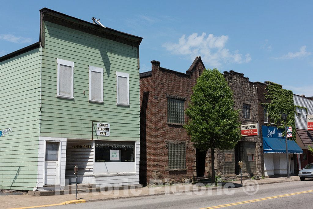 Photo - Commercial Block in Follansbee, West Virginia- Fine Art Photo Reporduction