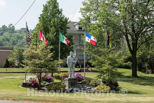 Photo - Masonic Statue Outside The Scottish Rite Cathedral in Wheeling, West Virginia- Fine Art Photo Reporduction