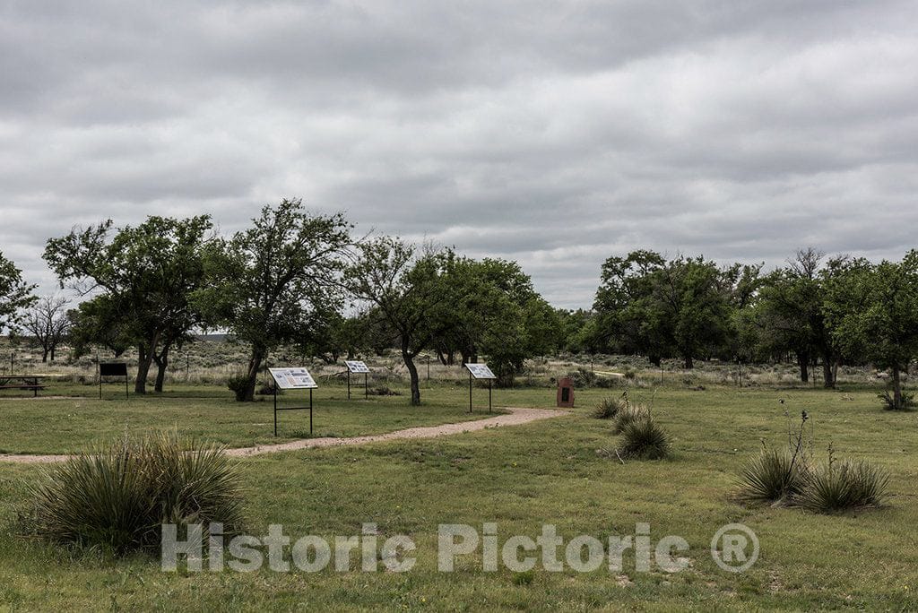 Photo - Markers That Represent The only remnants, Save for a Few Cement Foundations a Little Nearby Graveyard, of The Amache Camp- Fine Art Photo Reporduction