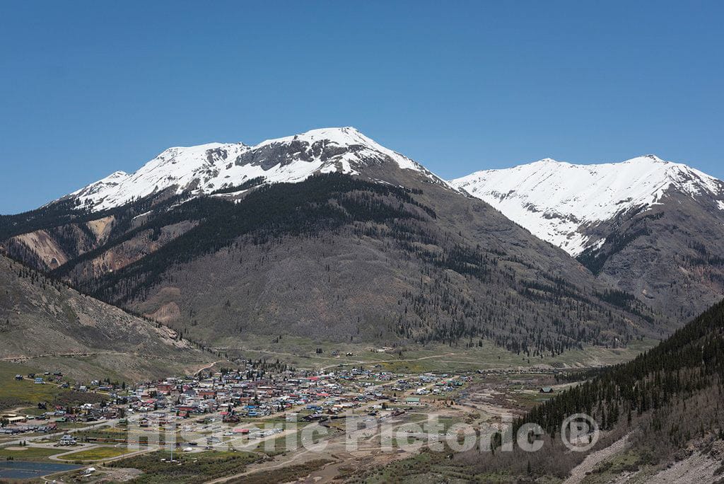 Photo- View from high Above Silverton, Best Known to Tourists as The Northern Terminus of The Durango & Silverton Narrow Gauge Railroad 3 Fine Art Photo Reproduction