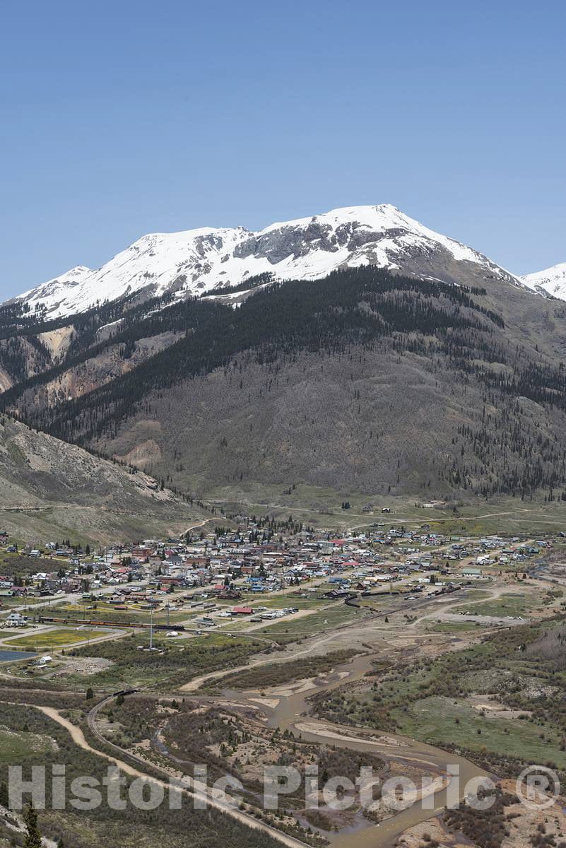 Photo- View from high Above Silverton, Best Known to Tourists as The Northern Terminus of The Durango & Silverton Narrow Gauge Railroad 1 Fine Art Photo Reproduction