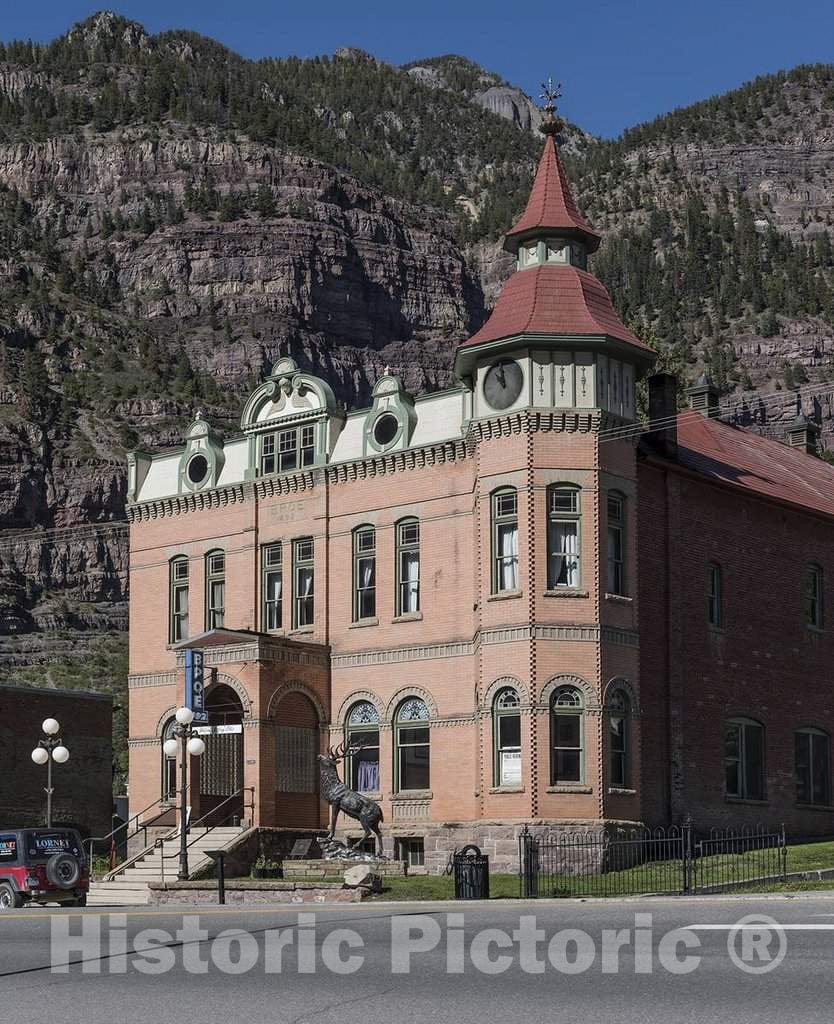 Photo - The 1904 Elks Lodge #492 in Ouray, Colorado, an Old Mining Community high in The San Juan Mountains of Southwestern Colorado- Fine Art Photo Reporduction