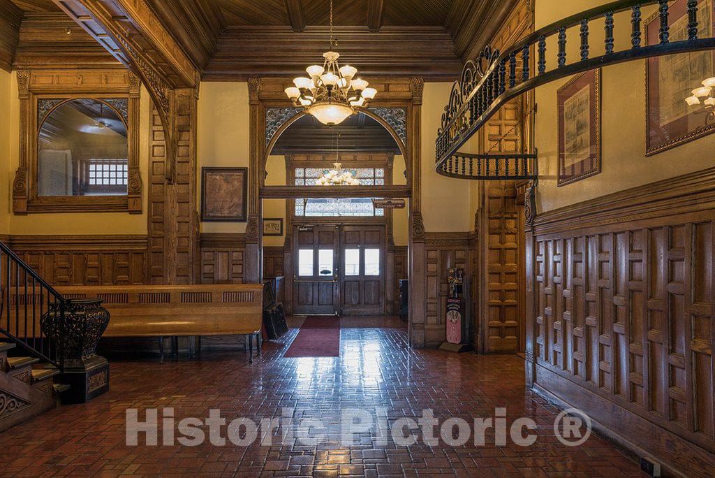 Photo - Richly Appointed Hallway of The Pueblo Union Depot in Pueblo, Colorado- Fine Art Photo Reporduction