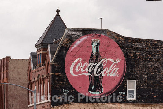 Photo - Vintage Coca-Cola Sign in Downtown Pueblo, Colorado- Fine Art Photo Reporduction