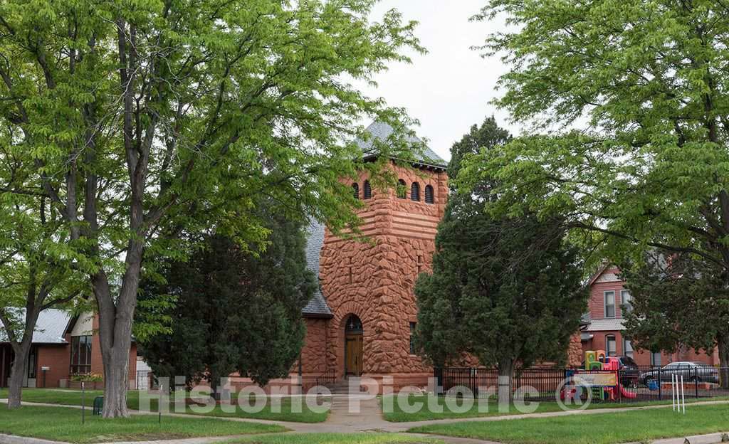 Photo - The 1899, Romanesque Revival, First Congregational Church, Designed by Pueblo Architect Charles H- Fine Art Photo Reporduction
