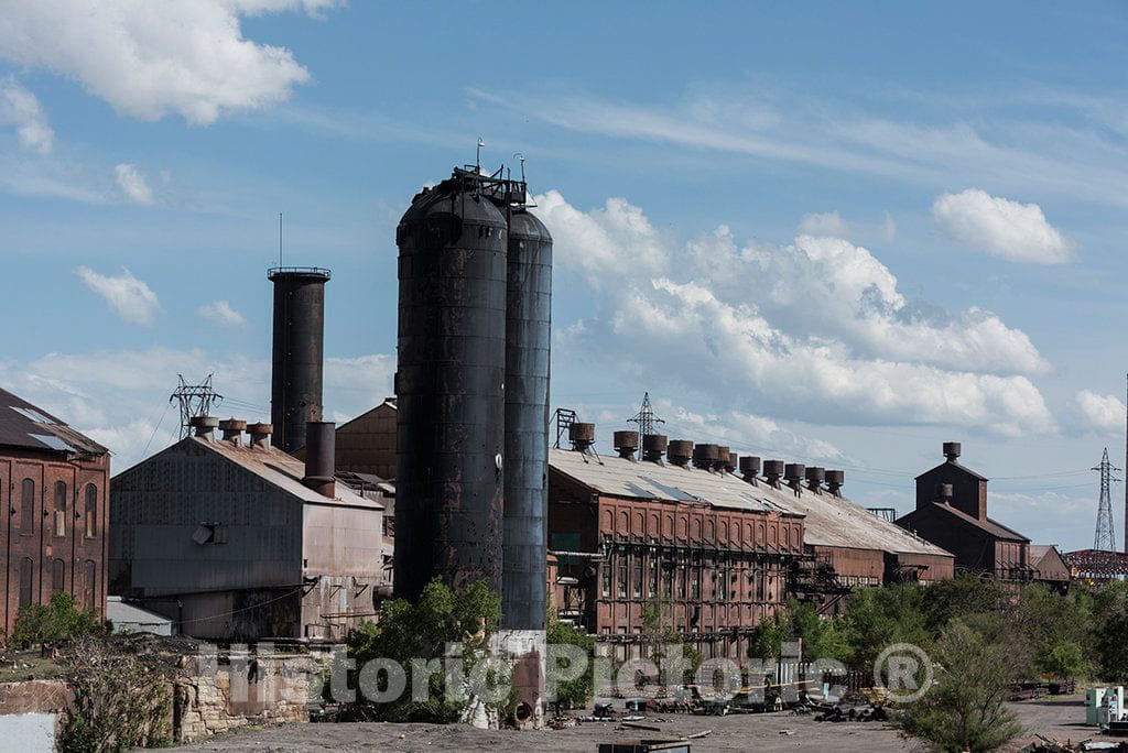 Photo - Long idle Parts of The Giant Colorado Fuel and Iron Steel Mill, Founded in 1881, in Pueblo, Colorado- Fine Art Photo Reporduction