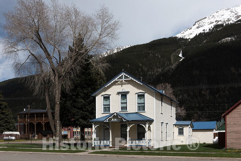 Photograph - A House with Delicate Gingerbread Trim in Silverton, The seat of San Juan County, Colorado, a Legendary Silver-Rush Boomtown of The 19th Century 1