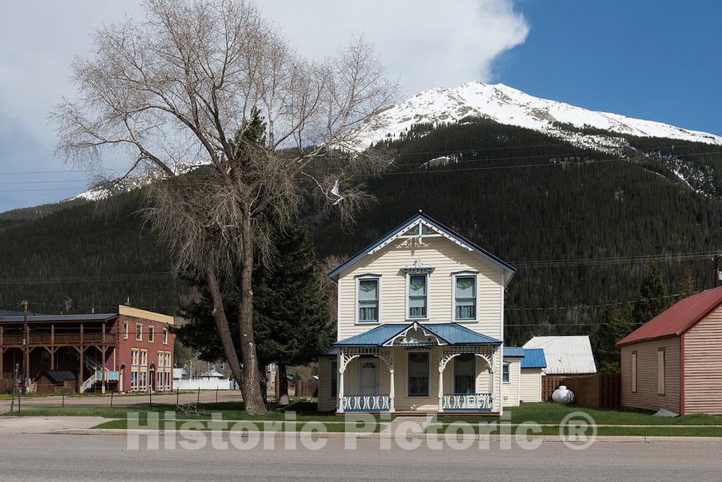 Photograph - A House with Delicate Gingerbread Trim in Silverton, The seat of San Juan County, Colorado, a Legendary Silver-Rush Boomtown of The 19th Century 2