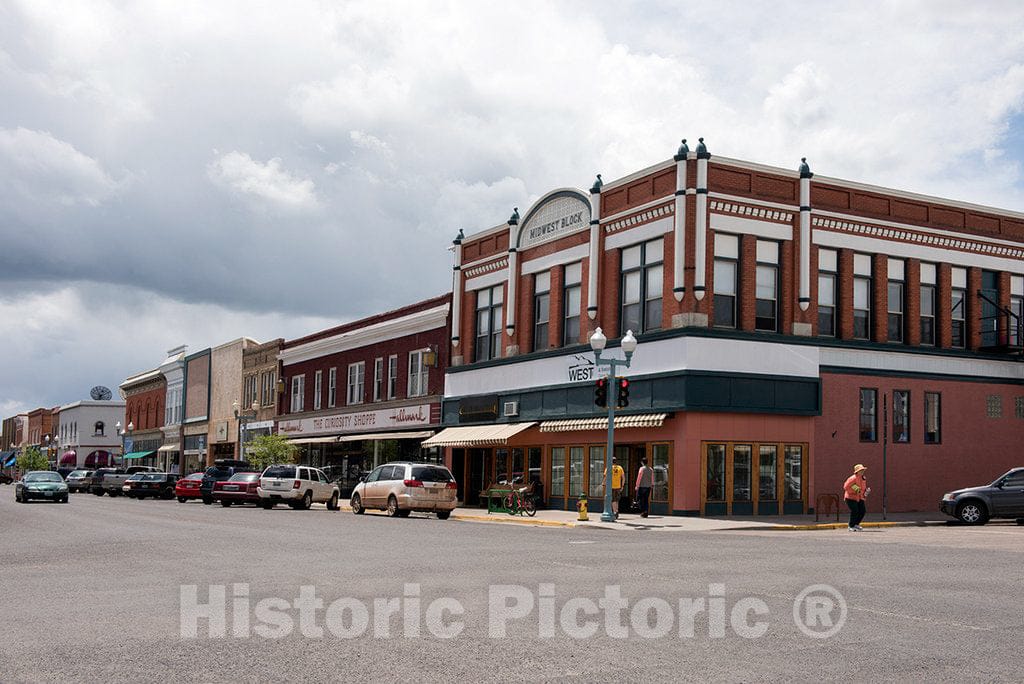 Photo - A Portion of a 1st Street Block in Laramie, Wyoming- Fine Art Photo Reporduction