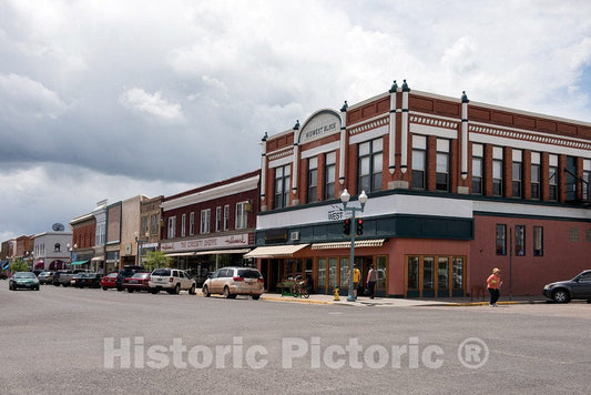 Photo - A Portion of a 1st Street Block in Laramie, Wyoming- Fine Art Photo Reporduction