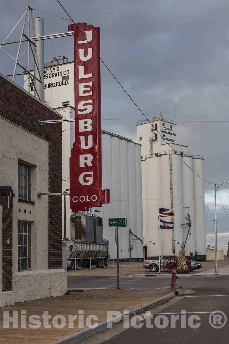 Photo - A Welcome Sign of Sorts in dowtown Julesburg, Colorado, in The Very Northeastern Corner of The State, Near The Nebraska line- Fine Art Photo Reporduction