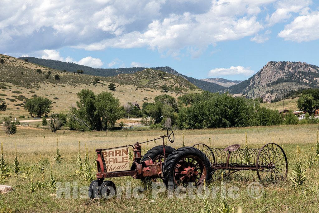 Photo - Barn Sale Sign Along U.S. 34, The Route to Rocky Mountain National Park Between Loveland and Estes Park in Larimer County, Colorado- Fine Art Photo Reporduction