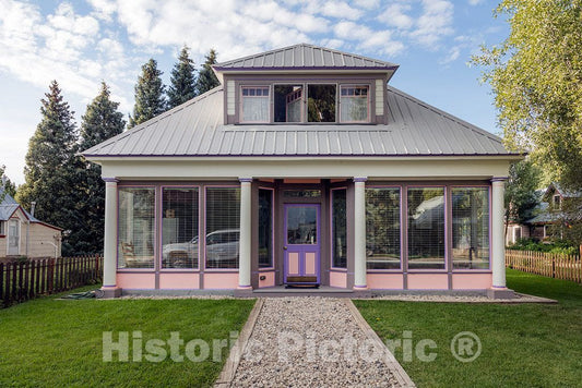 Photo - A Small, redecorated Commercial Building, Once The Local Sears Roebuck Department Store, in Crested Butte- Fine Art Photo Reporduction