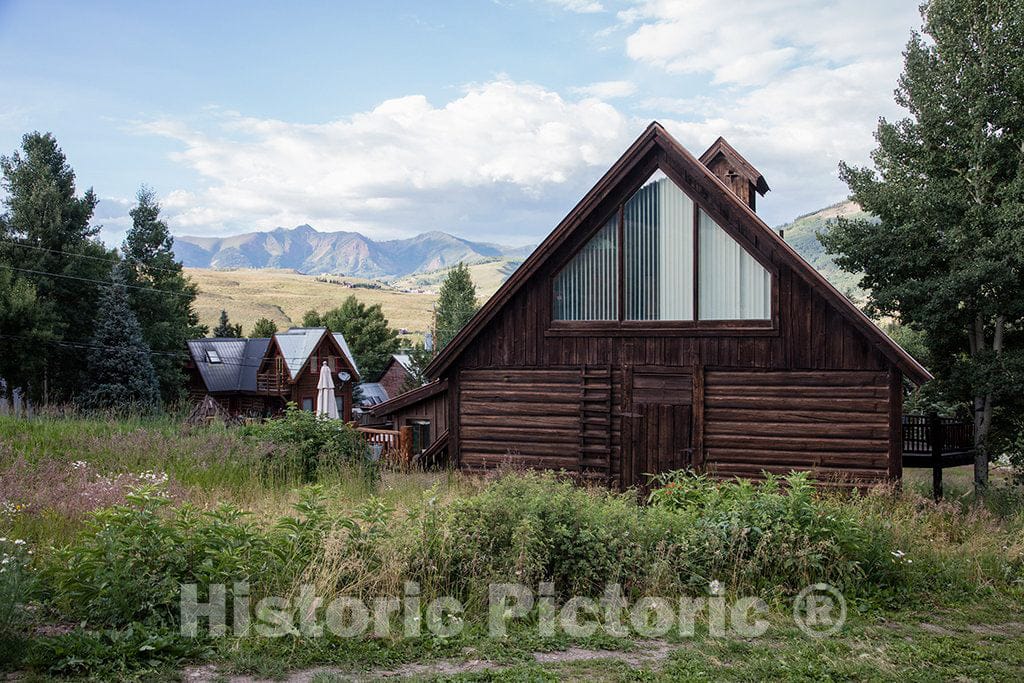 Photo - Cabins in Crested Butte, a Town Heavily populated During ski Season Located high in The Rocky Mountains in Gunnison County, Colorado- Fine Art Photo Reporduction