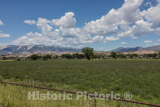 Photo - Meadow and Mountain View East of Rifle in Garfield County, Colorado- Fine Art Photo Reporduction