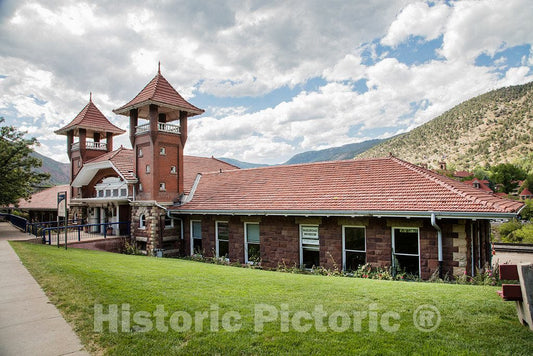 Photo - The Glenwood Springs, Colorado, Train Depot, which Also Houses The Glenwood Train Museum- Fine Art Photo Reporduction
