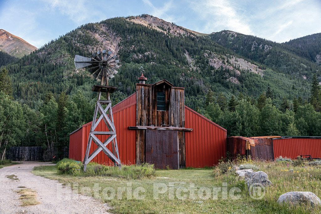 Photo - Colorful Ranch Buildings Near Twin Lakes, at The Base of Mount Elbert in Lake County- Fine Art Photo Reporduction
