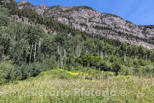 Photograph - View of the high Rocky Mountains from a precipitous, rock-strewn road from the town of Marble in the Crystal River Valley up to what is now the virtual ghost town of Crystal 3