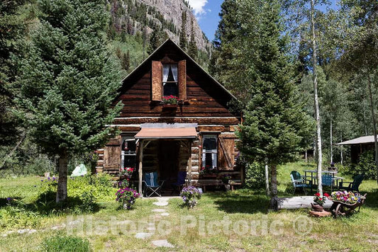 Photo- Cabin in Crystal, Colorado, a Virtual Ghost Town in a Valley on The Upper Crystal River in Gunnison County, on a precipitous 1 Fine Art Photo Reproduction