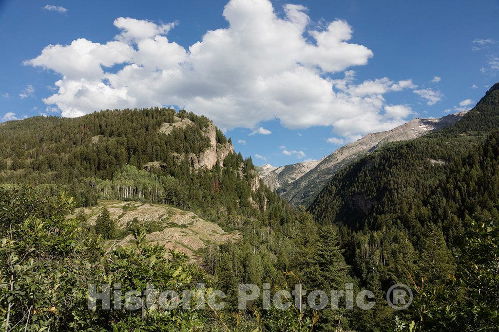 Photo - High Rocky Mountain View along an alpine road above the town of Marble- Fine Art Photo Reporduction