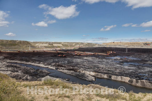 Photo - Massive Machinery at Work in The Open-Pit Wyodak Coal Mine in The Coal-Rich Powder River Basin Outside Gillette, Wyoming- Fine Art Photo Reporduction
