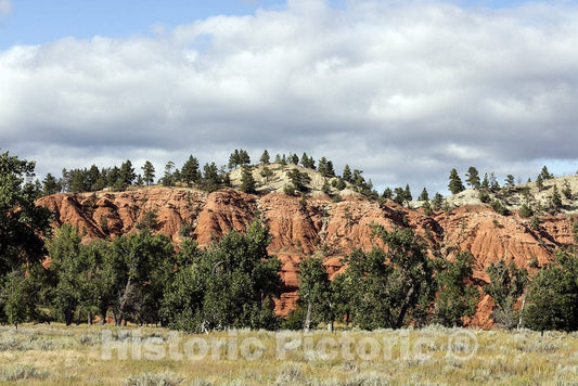Crook County, WY Photo - Multi-Colored hillsides in Crook County, Wyoming, Near Devil's Tower National Monument