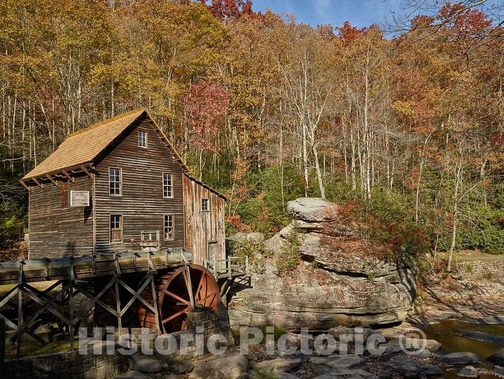 Photograph - The Glade Creek Grist Mill, a fully operable mill was built in 1976 in West Virginia's Babcock State Park as a re-creation, made from parts of three old mills, of Cooper's Mill 1