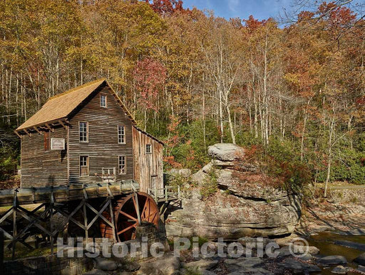 Photograph - The Glade Creek Grist Mill, a fully operable mill was built in 1976 in West Virginia's Babcock State Park as a re-creation, made from parts of three old mills, of Cooper's Mill 1