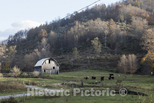 Pocahontas County, WV Photo - Barn and Farm Scene in Pocahontas County, West Virginia