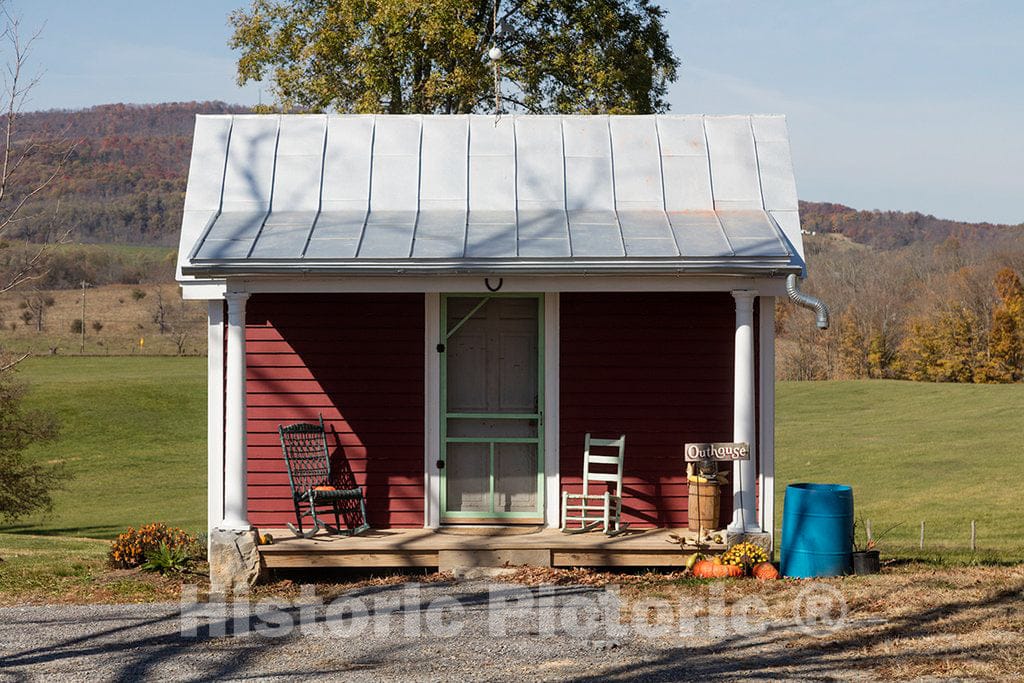 Photo - A Rather Fancy Outhouse on The Grounds of Elmwood Mansion, Also Known as The Hugh Caperton House, a Historic Home in Union, West Virginia- Fine Art Photo Reporduction