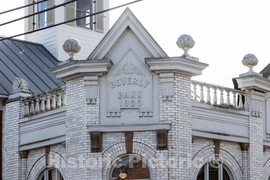 Photo - Facade of The Old Beverly Bank Building in The Town of Beverly, one of The First settlements west of The Allegheny Mountains- Fine Art Photo Reporduction