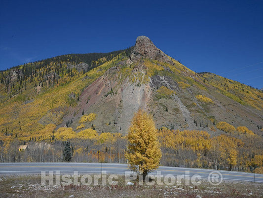 San Juan County, CO Photo - Vivid Fall Colors on The hillsides Between Ouray and Silverton in San Juan County, CO.
