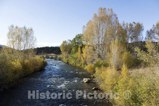 Park County, CO Photo - Fall View of The North Folk of The South Platte River, Near The Town of Shawnee in Park County, Colorado.