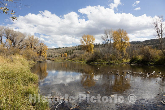 Grand County, CO Photo - A Stretch of The CO River Captured on a Beautiful Fall Day at The Sheriff Ranch in Grand County, CO, Near Hot Sulphur Springs in Grand County. -