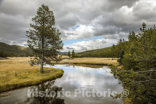 Yellowstone National Park, Wyoming Photo - View of Yellowstone National Park'-