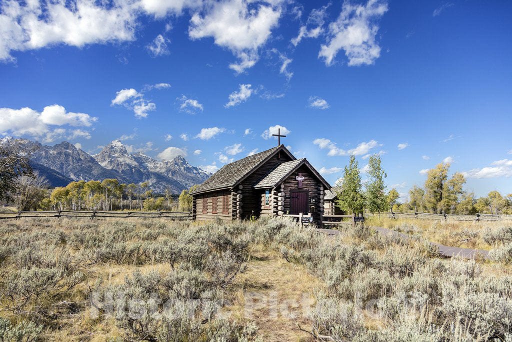 Grand Teton National Park, Wyoming Photo - The Episcopal Chapel of The Transfiguration in Northwestern Wyoming's Grand Teton National Park.