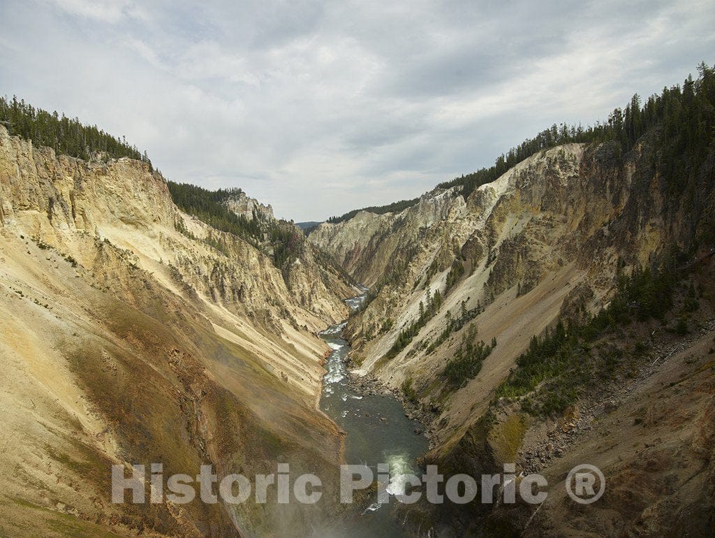 Yellowstone National Park, Wyoming Photo - The Yellowstone River Gorge in Yellowstone National Park in Northwestern WY.