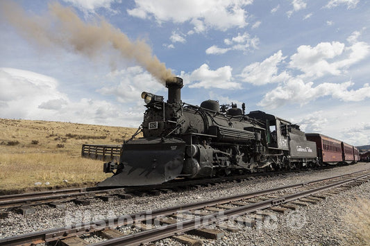Conejos County, CO Photo - A Cumbres & Toltec Scenic Railroad steam Train.