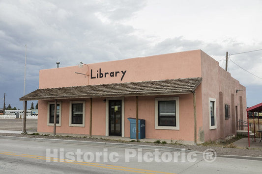 Antonito, CO - 16x24 Photo - Public Library Building in The Town of Antonito-