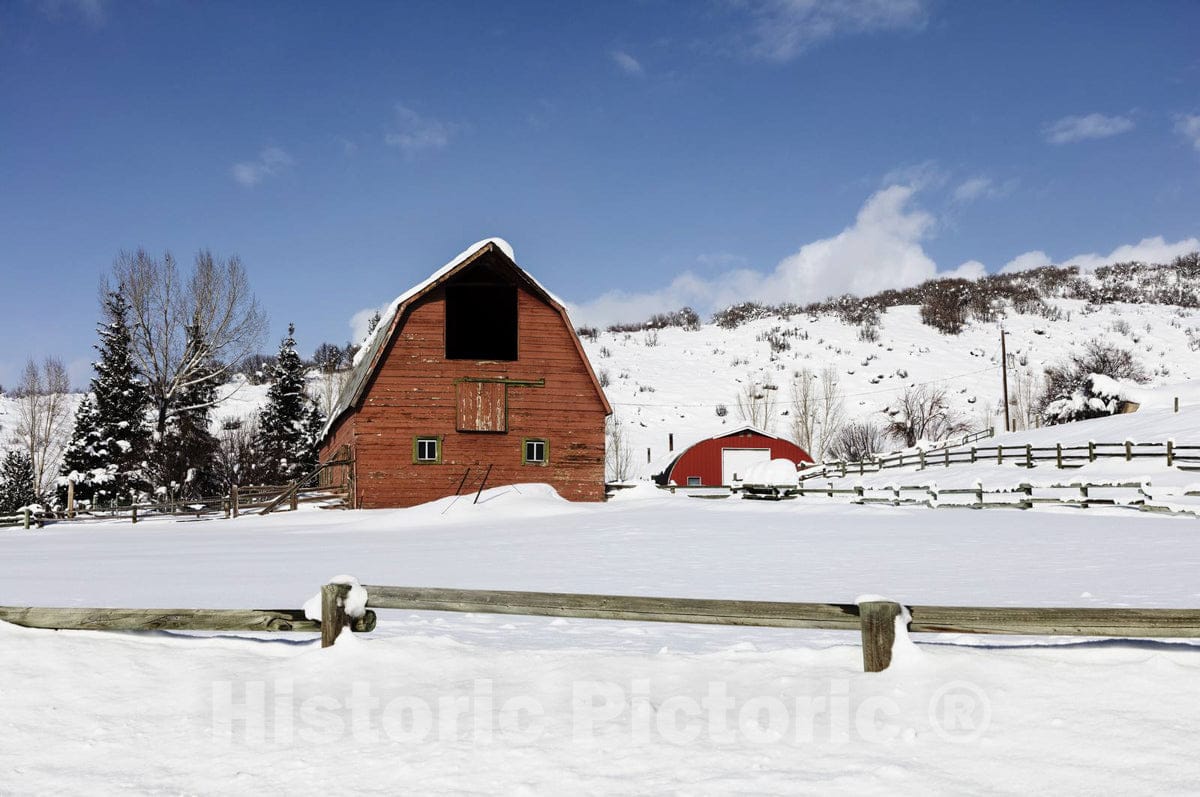 Steamboat Springs, CO Photo - A Large barn Outside Steamboat Springs, Colorado.