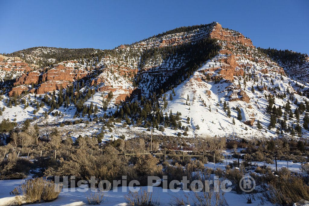 Eagle County, CO Photo - A Snow-Dotted Hillside Near The Town of Wolcott in Eagle County, Colorado.