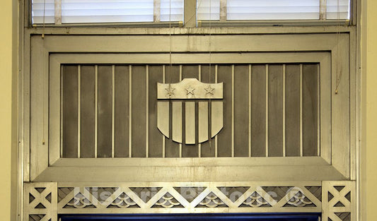 Monroe, LA Photo - Interior doorway art detail. Art Deco style Federal Building & U.S. Courthouse, Monroe, Louisiana