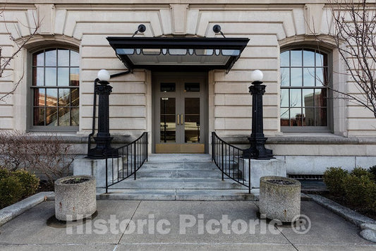 Photo - Front Entrance. Sidney L. Christie Federal Building, Huntington, West Virginia- Fine Art Photo Reporduction