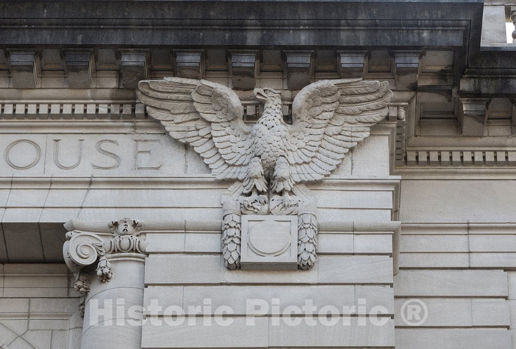 Huntington, WV Photo - Eagle, Exterior Detail. Sidney L. Christie Federal Building, Huntington, WV