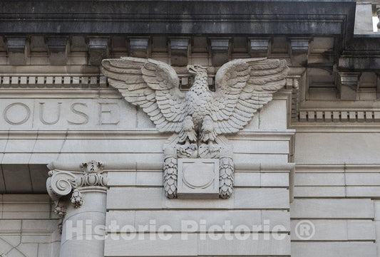 Huntington, WV Photo - Eagle, Exterior Detail. Sidney L. Christie Federal Building, Huntington, WV