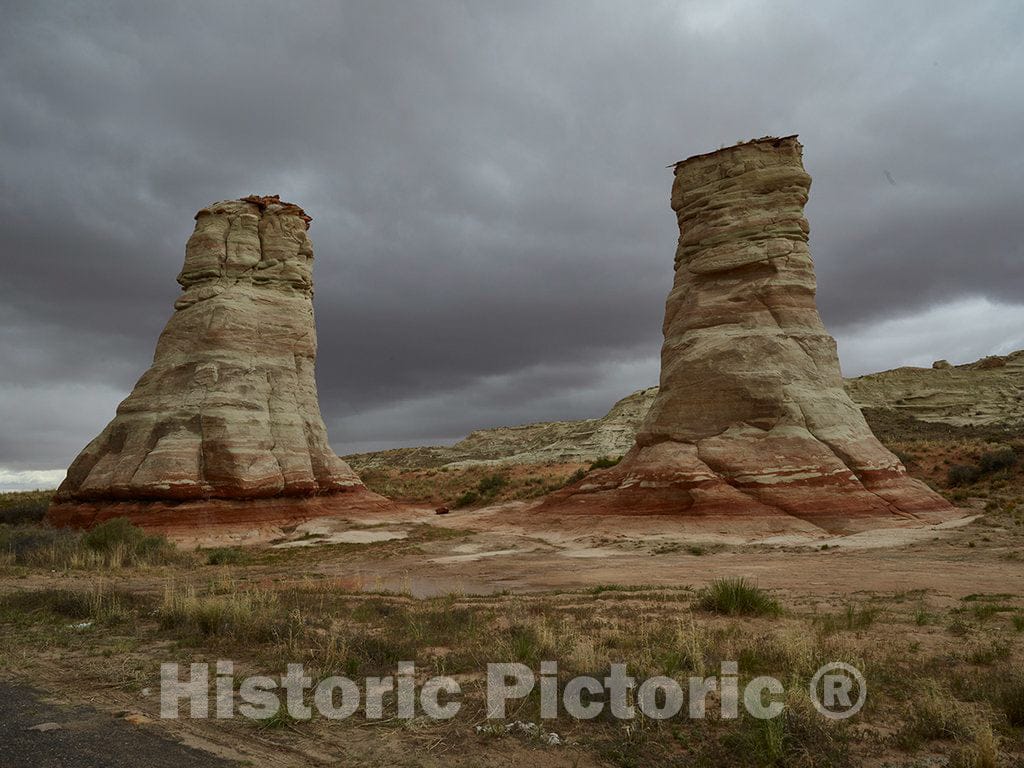Photo - Twin Sandstone Towers in Remote Montezuma County in The Southwestern Corner of Colorado- Fine Art Photo Reporduction