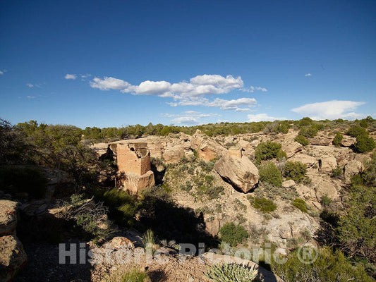 Photo - Masonry remnant and surroundings in The Colorado Portion of Hovenweep National Monument- Fine Art Photo Reporduction